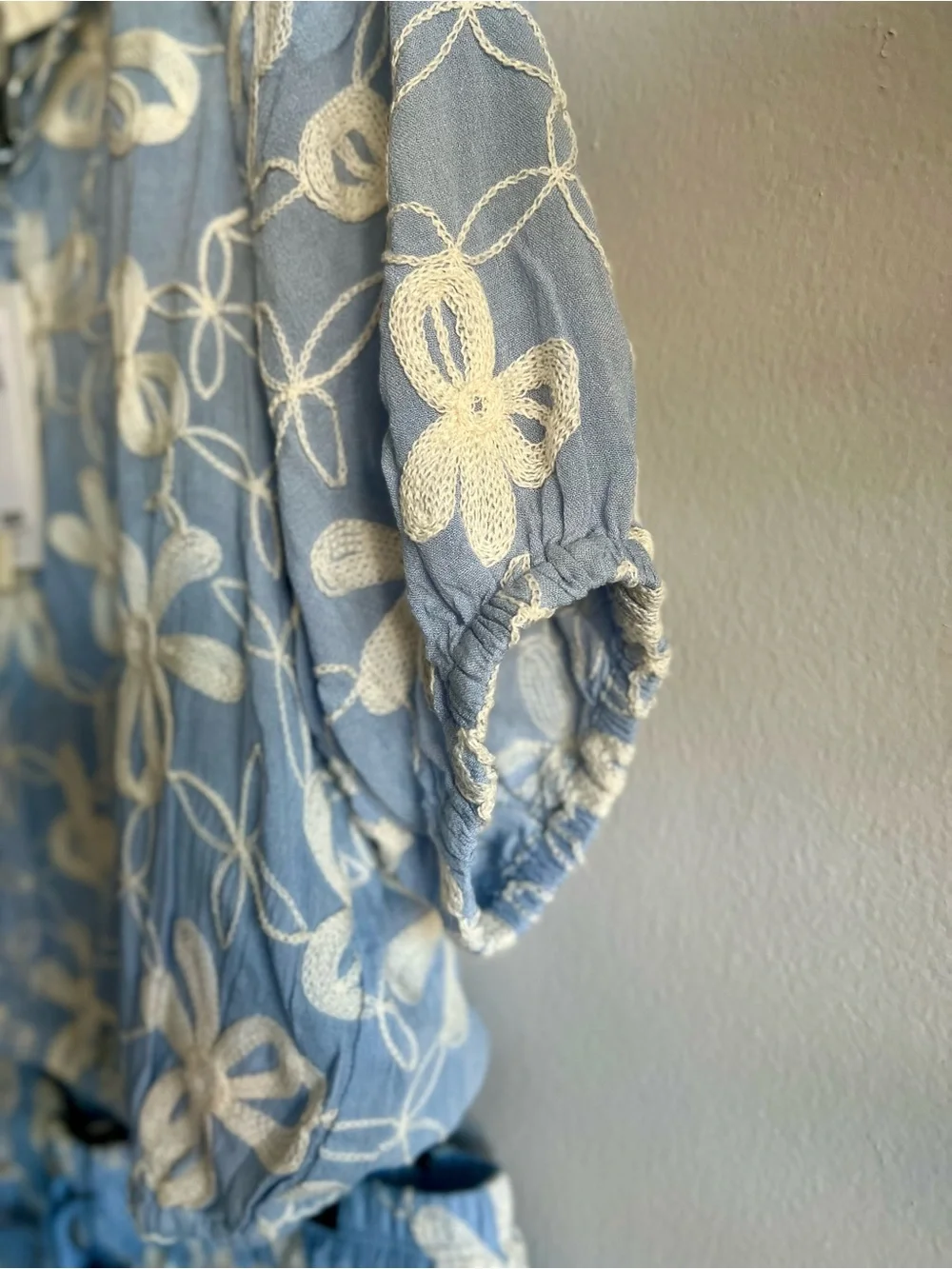 NWT Joie Blue Embroidered Floral Matching Set — Top & Shorts Women’s M